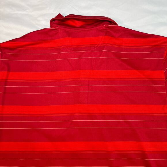 Under Armour UA Polo Men's Size XL Red Striped Shirt Heat Gear Loose Golf NWT - Picture 14 of 16